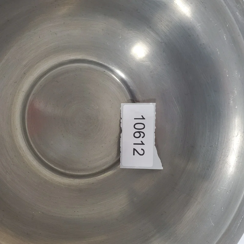 Colonial CCC Pewter Bowl 9.75in  Vintage Decor Wide Rim Brushed Vintage